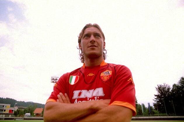 Francesco Totti (Roma) Fußball Herren Serie A 2001 2002, 1. italienische Liga, Sommerpause, Saisonvorbereitung, Test, Testspiel, Vdig Einzelbild