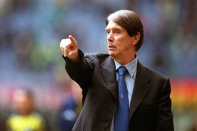 Trainer Cesare Maldini (Milan) - mittlerweile Trainer der Nationalmannschaft Paraguays Fußball Herren Serie A 2001 2002, 1. Italienische Liga, AC Mailand Einzelbild Stadio Giuseppe Meazza, San Siro Mailand  