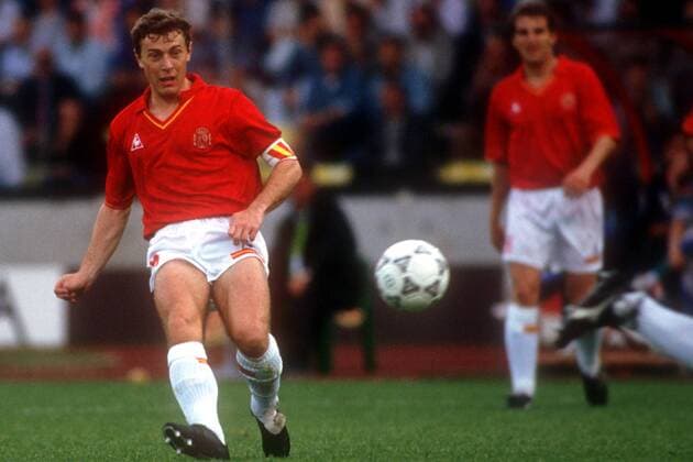 Emilio Butragueno (Spanien) Fußball WM Herren Weltmeisterschaft 1990, Länderspiel, Nationalmannschaft, Nationalteam, Nationaltrikot, Gruppenspiel Einzelbild Stadio Friuli Udine
