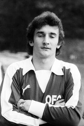 Rudi Völler (OFC) müde Fußball 2. BL Herren Süd 1978 1979, Kickers Offenbach, Offenbacher Porträt Offenbach