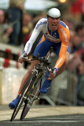 Michael Boogerd (Niederlande Rabobank) Radsport Herren 85. Giro d Italia 2002, Prolog, Radrennsport, Straßenradsport, Straßenradrennsport, Radrennen, Vneg Einzelbild Zeitfahren Groningen Dynamik,