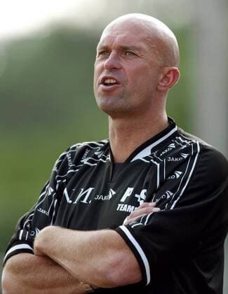 Trainer Neale Marmon (Münster) unzufrieden Fußball 1. BL Herren Saisonvorbereitung 2002 2003, Test, Testspiel, Sommerpause, Preußen Münster, Preussen Einzelbild Preußenstadion Münster