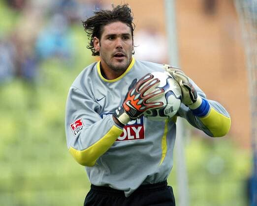Torwart Simon Jentzsch (1860) Fußball 1. BL Herren Saison 2002 2003, TSV 1860 München Einzelbild Olympiastadion München