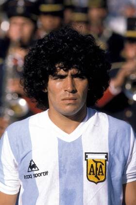 Diego Armando Maradona (Argentinien) Fußball Länderspiel Herren Copa de Oro 1981, Länderspiel, Nationalmannschaft, Nationalteam, Nationaltrikot Porträt Montevideo