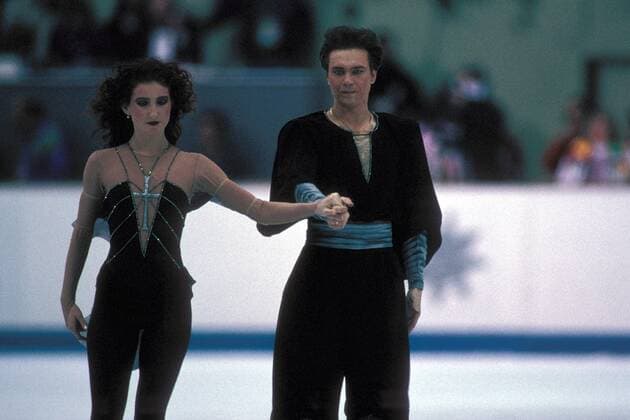 Marina Klimova und Sergej Ponomarenko (GUS) Eistanz OS Winter Olympische Winterspiele 1992, Olympia, Olympiade, Spiele, Eistanzen Gruppe Albertville