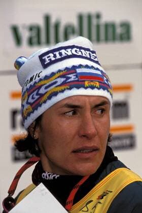 Ljubov Egorova (Rußland) Nordischer Skilauf Damen Weltcup 1995 1996, Welt-Cup, Worldcup, World, WC, Ski Nordisch, Skisport, Skilanglauf Porträt Valtellina