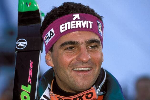 Alberto Tomba (Italien) Alpiner Skilauf Herren Weltcup 1993 1994, Welt-Cup, Worldcup, World, WC, Skisport, Ski Alpin, Riesenslalom Porträt Val d Isere