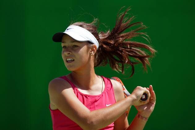 Ana Ivanovic (Jugoslawien) Tennis Damen Australian Open 2003, Grand Slam, WTA-Tour, Hartplatz, Hardcourt, Hartplatztennis, Hartplatzturnier Einzelbild Melbourne