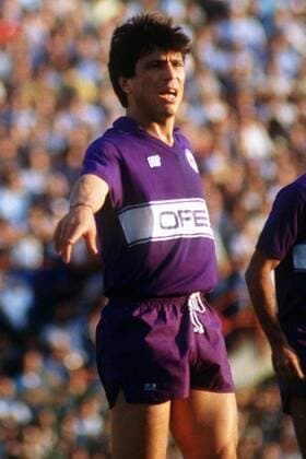 Daniel Passarella (Fiorentina) Fußball Herren Serie A 1985 1986, 1. Italienische Liga, AC Florenz Einzelbild Florenz