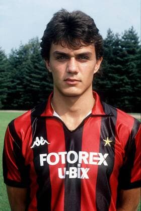 Paolo Maldini, 50. Geburtstag am 26. Juni Paolo Maldini (Milan) Fußball Herren Serie A 1986 1987, 1. Italienische Liga, AC Mailand Porträt Milan