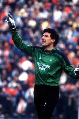 Torwart Giovanni Galli (Milan) Fußball Herren Serie A 1986 1987, 1. Italienische Liga, AC Mailand Einzelbild Milan