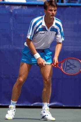 Alexander Volkov (Rußland) Tennis Herren US Open 1996, Grand Slam, ATP-Tour, Hartplatz, Hardcourt, Hartplatztennis, Hartplatzturnier Einzelbild Flushing Meadow, Meadows New York