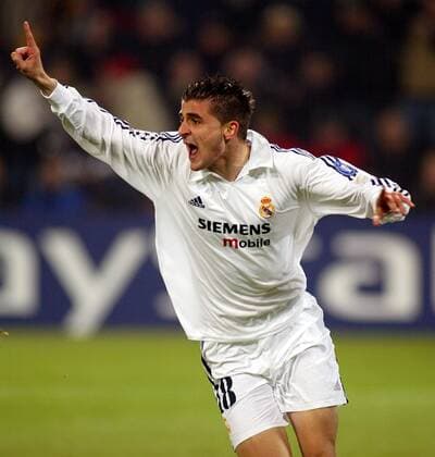 Javier Garcia Portillo (Real) - Torjubel Fußball EC 1 Herren Champions League 2002 2003, Dortmund - Real Madrid 1:1, Einzelbild Westfalenstadion Dortmund Freude, Begeisterung,