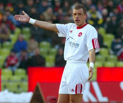 Dusan Petkovic (Nürnberg) Fußball 1. BL Herren Saison 2002 2003, München - 1. FC Nürnberg 2:0, Vdig, Einzelbild München Enttäuschung,