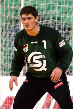 Torwart Henning Fritz (Deutschland) Handball WM Herren Weltmeisterschaft 2003, Länderspiel, Halbfinale, Nationalmannschaft Einzelbild Lissabon  