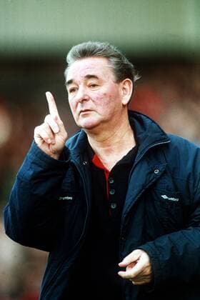 Trainer Brian Clough (Nottingham) Fußball Herren English Premier League 1992 1993, 1. Englische Liga, Nottingham Forest Einzelbild Nottingham
