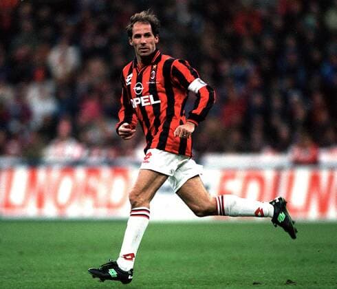 Franco Baresi (Milan) zum letzten Mal nach 20 Jahren im Trikot der Rossoneri Fußball Herren Franco Baresis Abschiedsspiel 1997, Serie A, 1. Italienische Liga, AC Mailand, Vneg Einzelbild Mailand Dynamik,