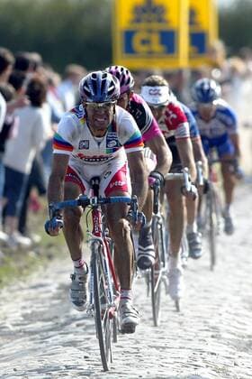 Peter van Petegem (Belgien Lotto - Domo) Radsport Herren 101. Paris - Roubaix 2003, Straßenradsport, Straße, Rad, Vdig Einzelbild Paris - Roubaix