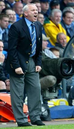 Trainer Peter Reid (Leeds) läßt seinen Frust am Spielfeldrand lautstark heraus Fußball Herren English Premier League 2002 2003, 1. Englische Liga, FC Leeds United, Vdig, Einzelbild Leeds Wut,
