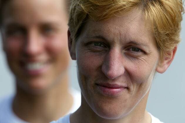 Kathrin Boron (Deutschland), dahinter Oppelt Rudern Damen Rudersport 2003, Nationalmannschaft, Nationalteam, Vdig, Porträt Potsdam
