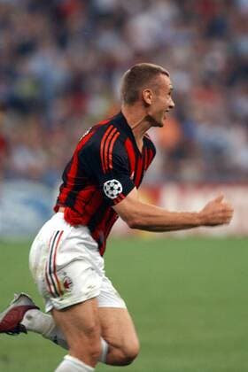 Andrej Schewtschenko (Milan) - Torjubel Fußball EC 1 Herren Champions League 2002 2003, AC Mailand, Halbfinale, Vdig Einzelbild Mailand Freude,
