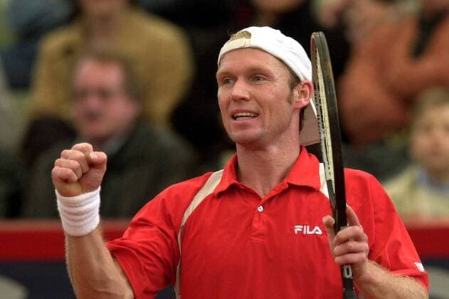 Rainer Schüttler (Deutschland) - Jubel Tennis Herren German Open 2003, Masters Series, ATP-Tour Einzelbild Rothenbaum Hamburg Freude,