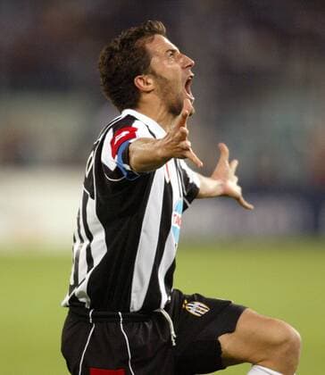 Alessandro Del Piero (Juve) - Torjubel Fußball EC 1 Herren Champions League 2002 2003, Halbfinale, Juventus Turin, Vdig Einzelbild Turin Freude, Begeisterung,