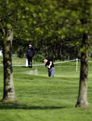 Bernhard Langer (Deutschland) - Bunkerspiel Golf Herren Deutsche Bank SAP Open 2003, Golfen, Vdig Totale Gut Kaden Hamburg Alveslohe
