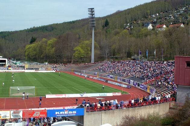 Fußball, Stadiongeschichte FC Erzgebirge Aue Das Erzgebirgsstadion in Aue Fußball Herren Regionalliga 2002 2003, 3. Liga, FC Erzgebirge Aue Totale Erzgebirgsstadion Aue