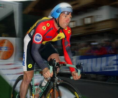 Thorsten Wilhelms (Deutschland Team Coast) Radsport Herren Bayern-Rundfahrt 2003, Straßenradsport, Rad, Straße, Einzelzeitfahren, Zeitfahren, 2. Etappe Einzelbild Bayernrundfahrt Reit im Winkel Dynamik,