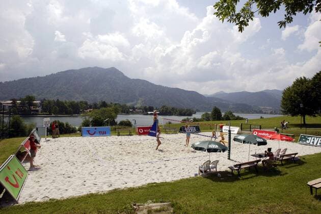 Beachvolleyballfeld am Tegernsee Beachvolleyball Damen Vodafone Masters 2003, Beach Totale Tegernsee