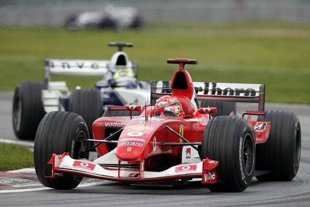 Michael Schumacher (Deutschland Ferrari) in seinem Boliden Motorsport Grand Prix Herren Großer Preis von Kanada 2003, Formel 1 Weltmeisterschaft, F1, F, GP, WM, Vdig Gruppe Montreal