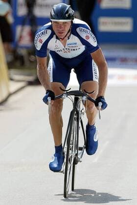 Uwe Peschel (Deutschland Gerolsteiner) Radsport Herren Tour de Suisse 2003, Rundfahrt, 8. Etappe, Einzelzeitfahren, Zeitfahren, Rad, Straße, Einzelbild Gossau