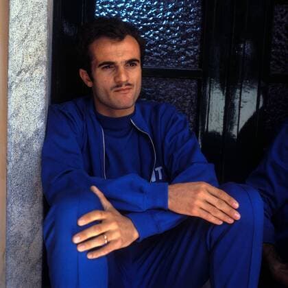 Sandro Mazzola (Inter) nachdenklich Fußball Herren Saison 1967 1968, Serie A, 1. Italienische Liga, Internazionale Mailand, Einzelbild Aufnahmedatum geschätzt Mailand Nachdenklichkeit,