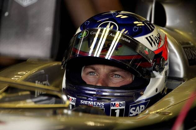 Kimi Räikkönen (Finnland McLaren-Mercedes) im Cockpit seines Boliden Motorsport Grand Prix Herren Großer Preis von Europa 2003, Formel 1 Weltmeisterschaft, F1, F, GP, WM Einzelbild Nürburgring Nürburg, Qualifying