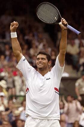 Mark Philippoussis (Australien) - Siegesjubel Tennis Herren All England Championships 2003, Grand Slam, ATP-Tour, Halbfinale Einzelbild London Wimbledon Freude,