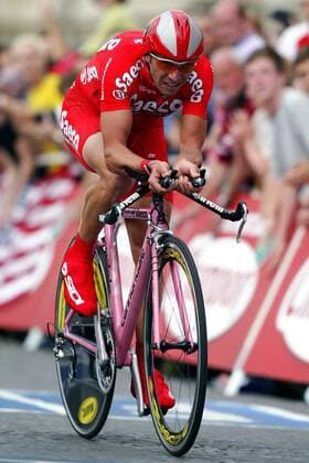 Gilberto Simoni (Italien Saeco) Radsport Herren Tour de France 2003, Straßenradsport, Rad, Straße, Prolog, Einzelzeitfahren, Zeitfahren Einzelbild Paris