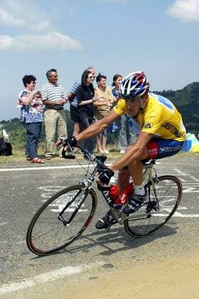 Lance Armstrong (USA US Postal Service) im gelben Trikot Radsport Herren Tour de France 2003, Rad, Straße, Straßenradsport, Vdig Einzelbild 13. Etappe: Toulouse - Plateau de Bonascre