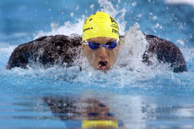 Ian Thorpe (Australien) Schwimmen WM Herren Weltmeisterschaft 2003, Schwimmsport, 200m, 200 m, Meter, Lagen, Delphin, Delphinschwimmen, Einzelbild Barcelona Dynamik,