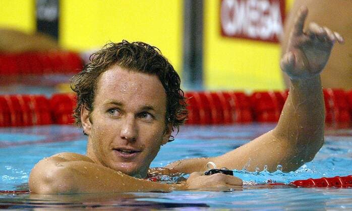 Aaron Peirsol (USA) Schwimmen WM Herren Weltmeisterschaft 2003, Schwimmsport Porträt Barcelona