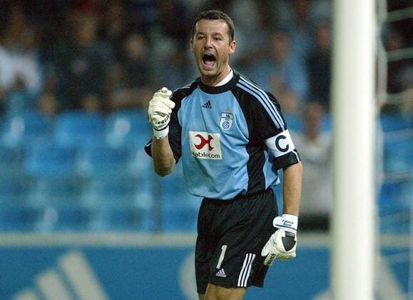 Torwart Fabrice Borer (Grasshoppers) - Torjubel Fußball EC 1 Herren Champions League Qualifikation 2003 2004, Grasshopper Club Zürich, Vdig Einzelbild Zürich Freude,
