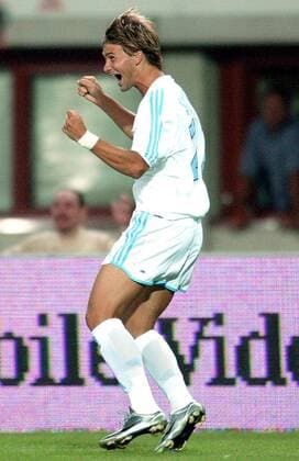Dmitrij Sitschew (Marseille) - Torjubel Fußball EC 1 Herren Champions League Qualifikation 2003 2004, Wien - Olympique de Marseille 0:1, OM, Ligue Une Einzelbild Wien Freude, Begeisterung,
