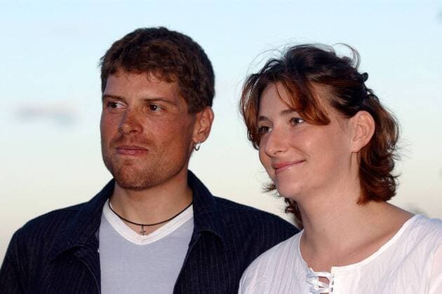 Jan Ullrich (Deutschland Bianchi) mit seiner Freundin Gabi Weiss Radsport Herren Straßenradsport 2003, Straße, Rad, Vdig Gruppe Scherzingen