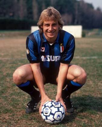 Jürgen Klinsmann (Inter) Fußball Herren Serie A 1989 1990, 1. Italienische Liga, Internazionale Mailand, Mfdia Einzelbild Mailand