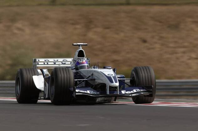Juan Pablo Montoya (Kolumbien BMW-Williams) in seinem Boliden Motorsport Grand Prix Herren Großer Preis von Ungarn 2003, Formel 1 Weltmeisterschaft, F1, F, GP, WM, Vdig, Training Einzelbild Budapest