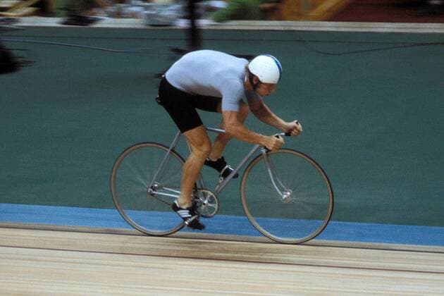 Lothar Thoms (DDR) Radsport OS Sommer Herren Olympische Spiele 1980, Sommerspiele, Olympia, Olympiade, Rad, Bahn, Halle, Indoor, Bahnrad, Vdia Einzelbild Moskau Dynamik,