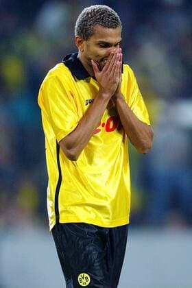 Marcio Amoroso (BVB) enttäuscht Fußball EC 1 Herren Champions League Qualifikation 2003 2004, Borussia Dortmund, Einzelbild Dortmund Enttäuschung, Verzweiflung,