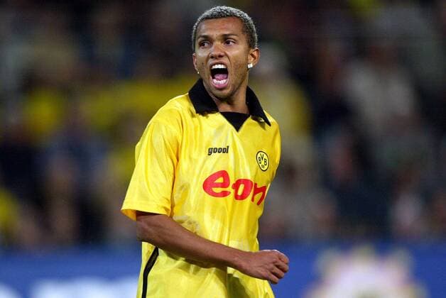 Marcio Amoroso (BVB) enttäuscht Fußball EC 1 Herren Champions League Qualifikation 2003 2004, Borussia Dortmund, Einzelbild Dortmund Enttäuschung,