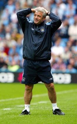 Trainer Kevin Keegan (Manchester City) enttäuscht Fußball Herren English Premier League 2003 2004, 1. Englische Liga, Manchester City Einzelbild Manchester Enttäuschung,
