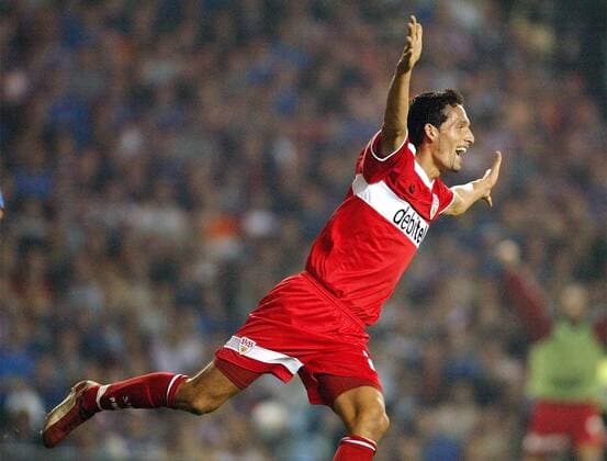 Kevin Kuranyi (Stuttgart) - Torjubel Fußball EC 1 Herren Champions League 2003 2004, Glasgow - VfB Stuttgart 2:1, Einzelbild Glasgow Glück Freude, Begeisterung,